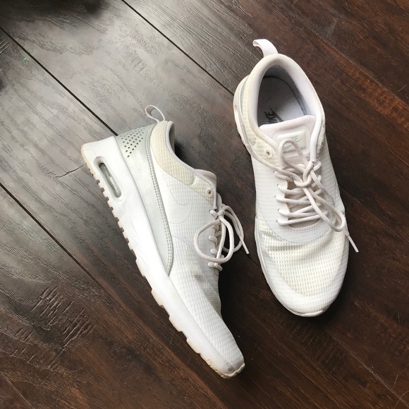 Nike Shoes - Nike AirMax Thea white and silver sneaker